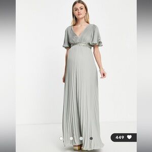 ASOS Maternity Sage Green Formal Dress